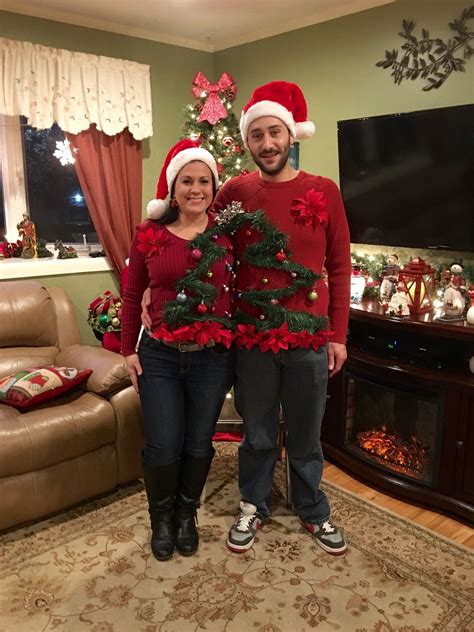 diy couples ugly christmas sweaters